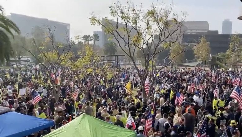 Freedom protest at Los Angeles City Hall…