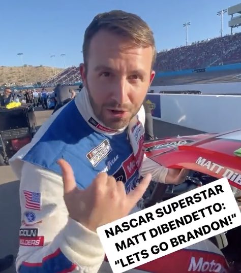 NASCAR Driver says the magic words…