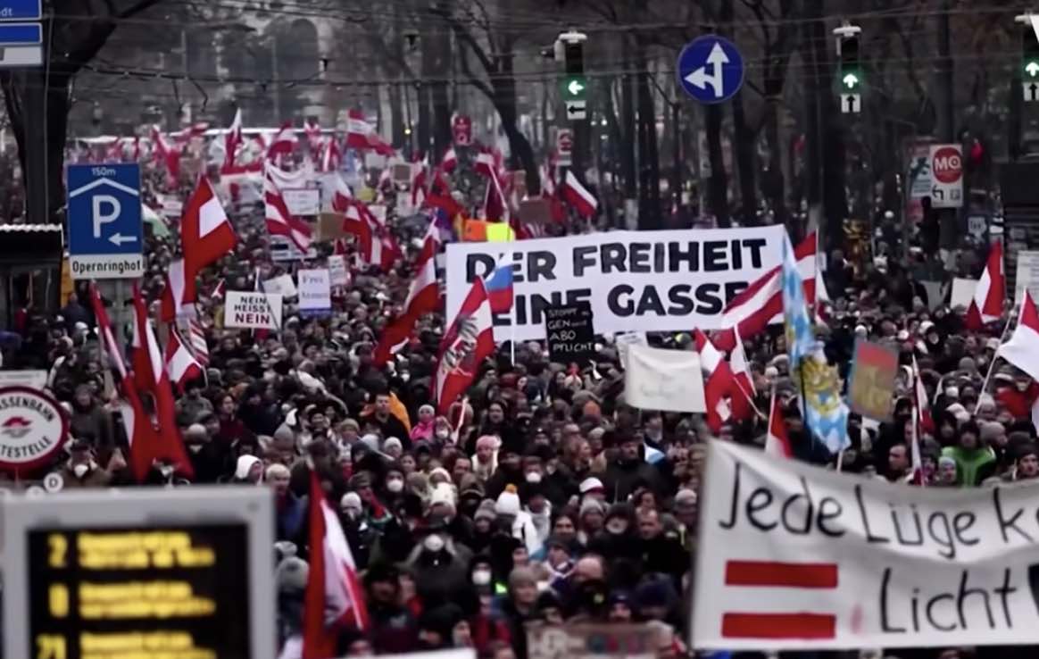   As many as 100,000 rally in Vienna against forced home confinement for the Unvaccinated.                             &nb…